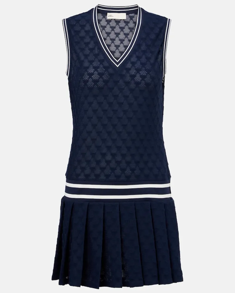 Tory Burch Tenniskleid aus Frottee Blau
