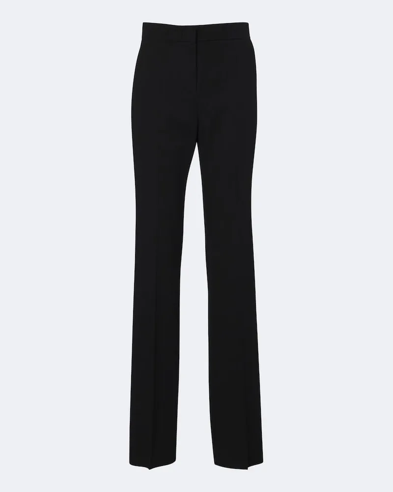 Max Mara Gerade Hose aus Schurwolle Schwarz
