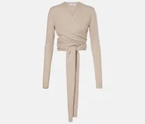 Alaïa Wickeltop aus einem Kaschmirgemisch