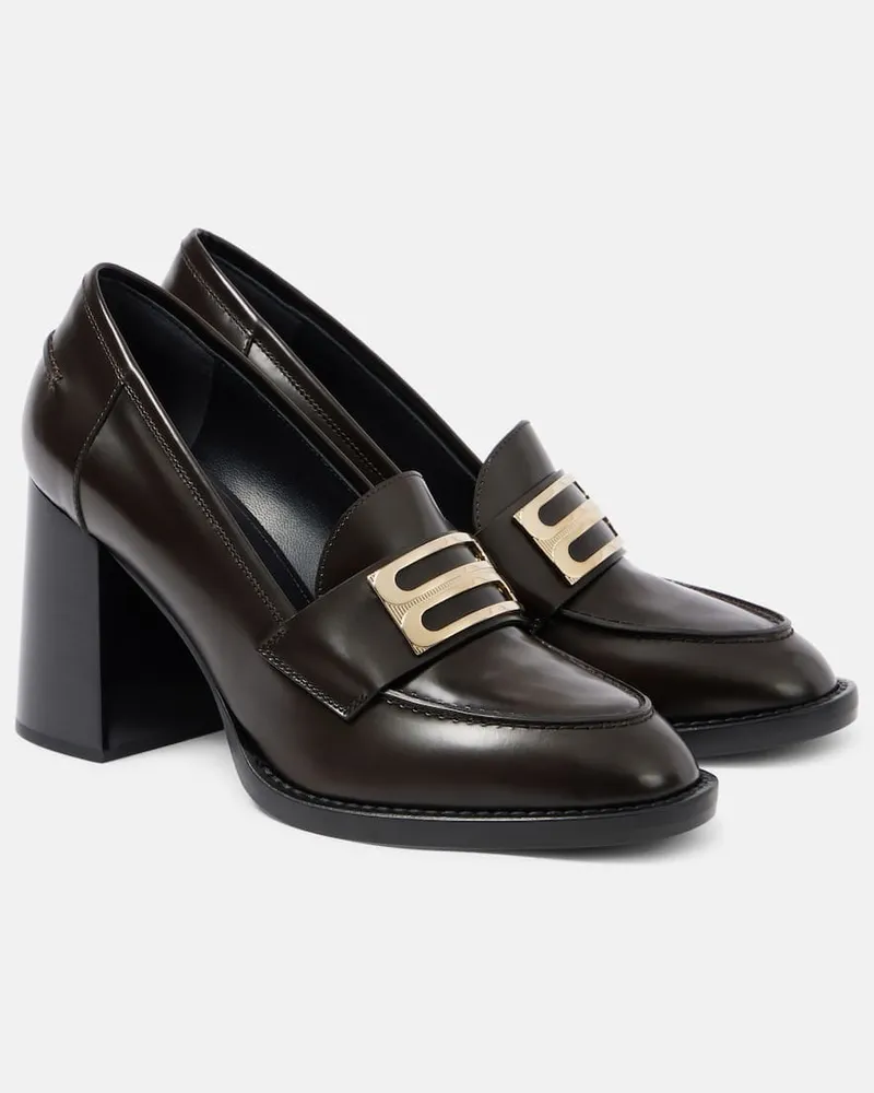 Victoria Beckham Loafer-Pumps B Buckle aus Leder Schwarz