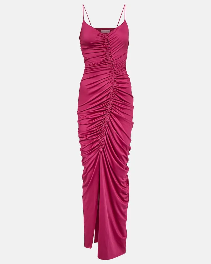 Victoria Beckham Maxikleid aus Jersey Rosa