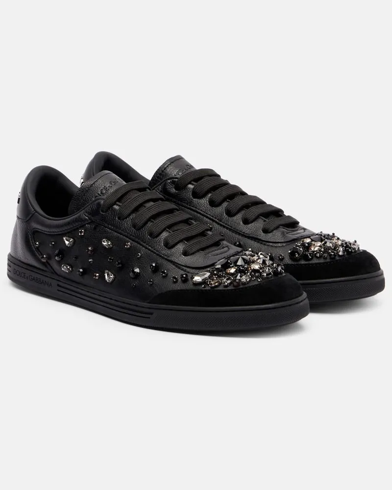Dolce & Gabbana Sneakers Saint Tropez Light aus Leder Schwarz