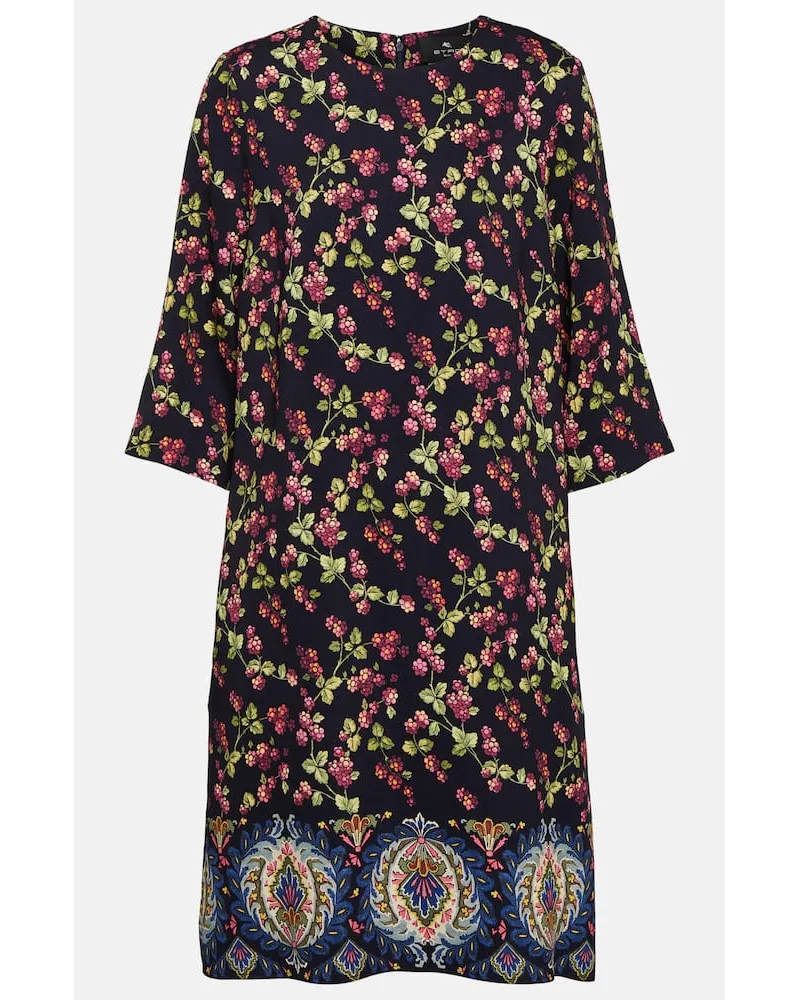 Etro Bedrucktes Minikleid Schwarz