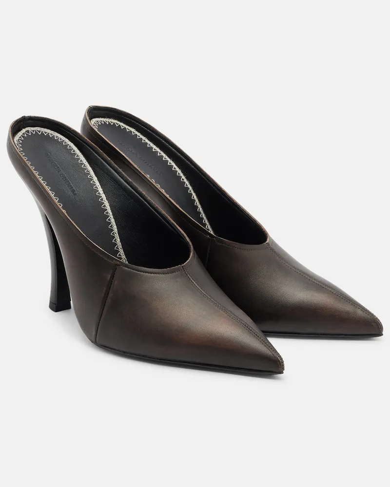 Magda Butrym Mules aus Leder Braun
