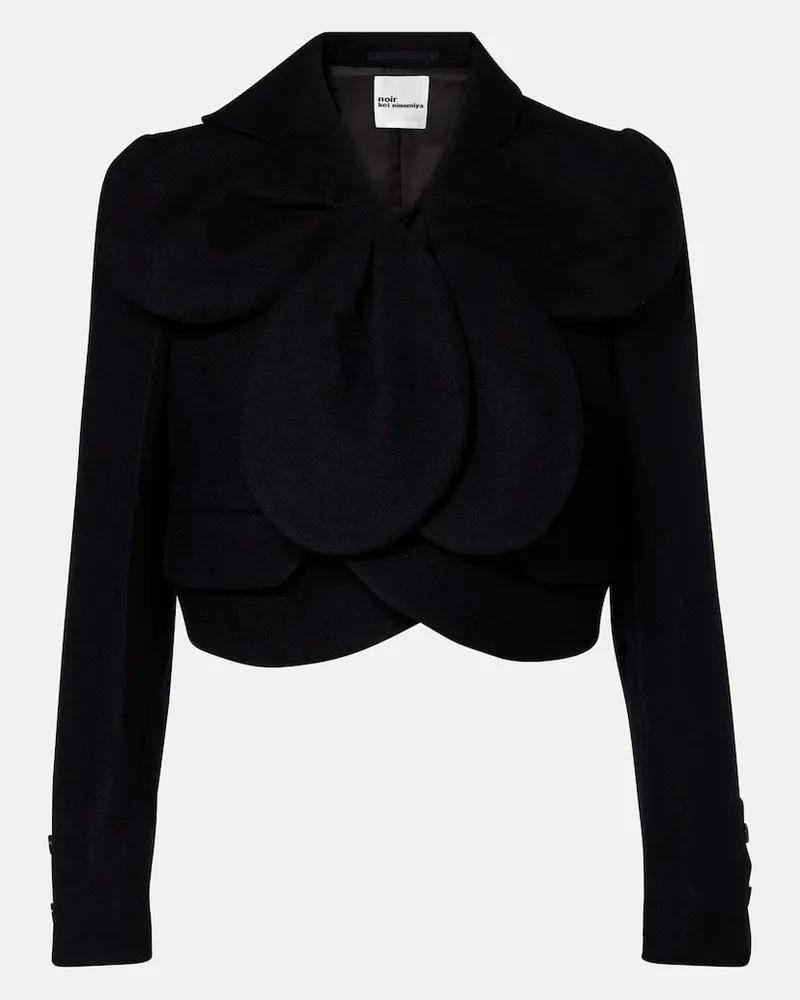 Noir Kei Ninomiya Cropped-Jacke aus Wolle Schwarz