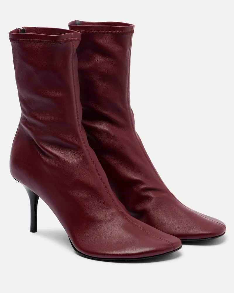 Acne Studios Ankle Boots aus Leder Rot