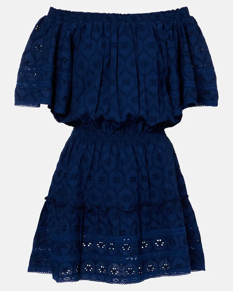Melissa Odabash Minikleid Micha aus Baumwolle Blau