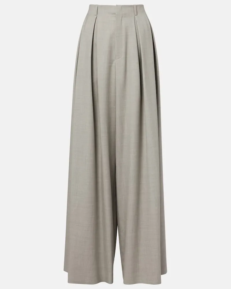 Ralph Lauren Weite Hose Greer aus Wolle Grau