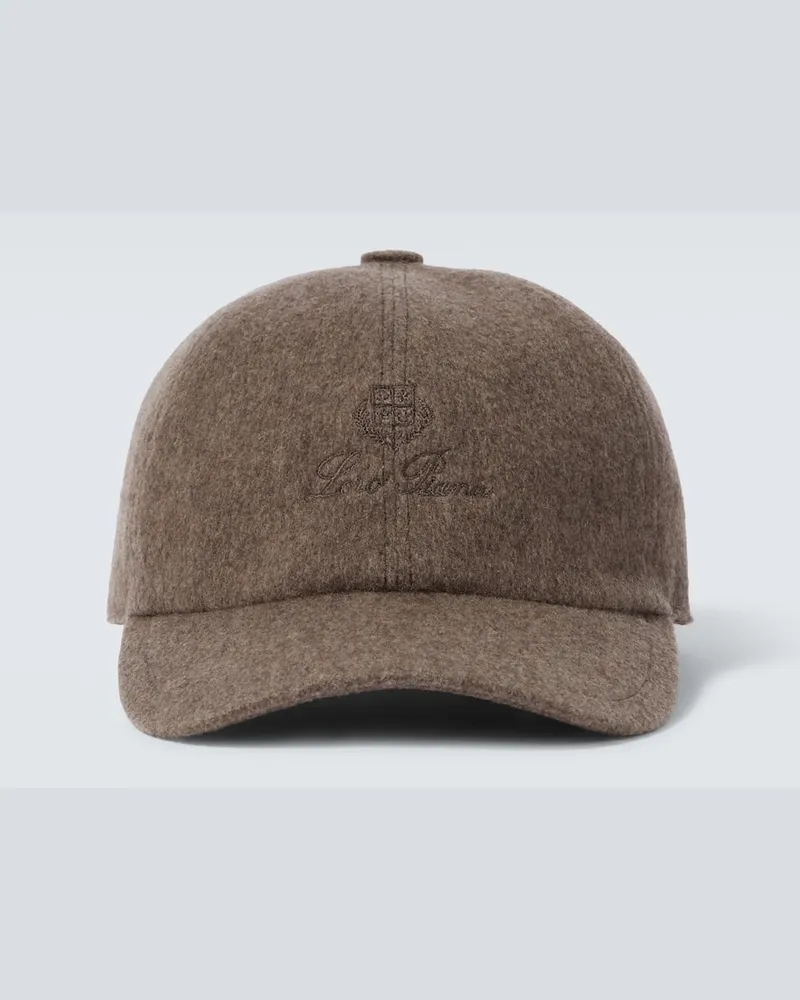 Loro Piana Baseballcap aus Kaschmir Braun