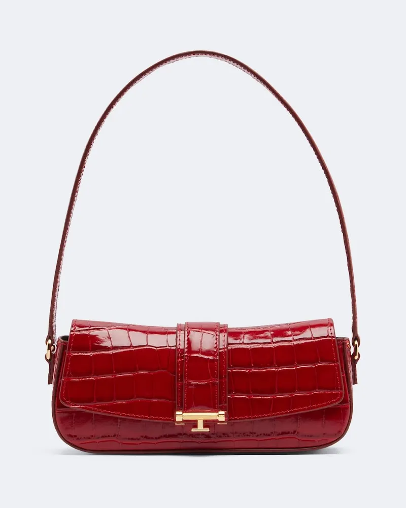 The New Arrivals Ilkyaz Ozel Schultertasche Bodrum aus Leder Rot