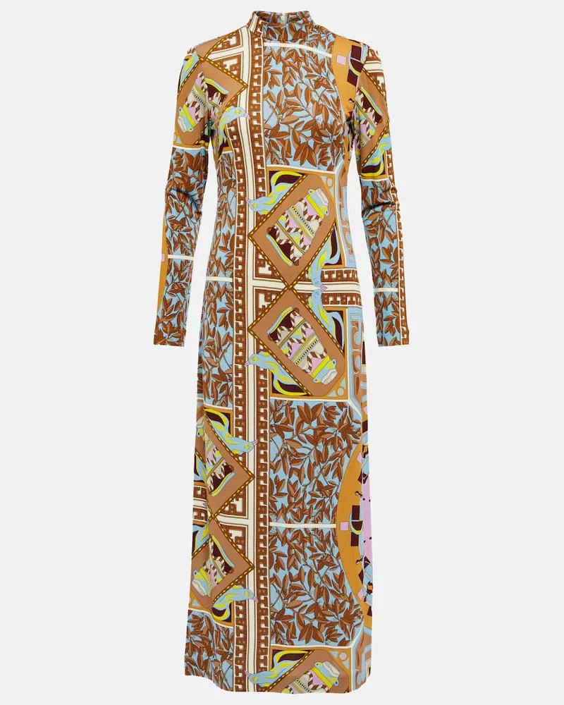 Tory Burch Bedrucktes Midikleid Multicolor