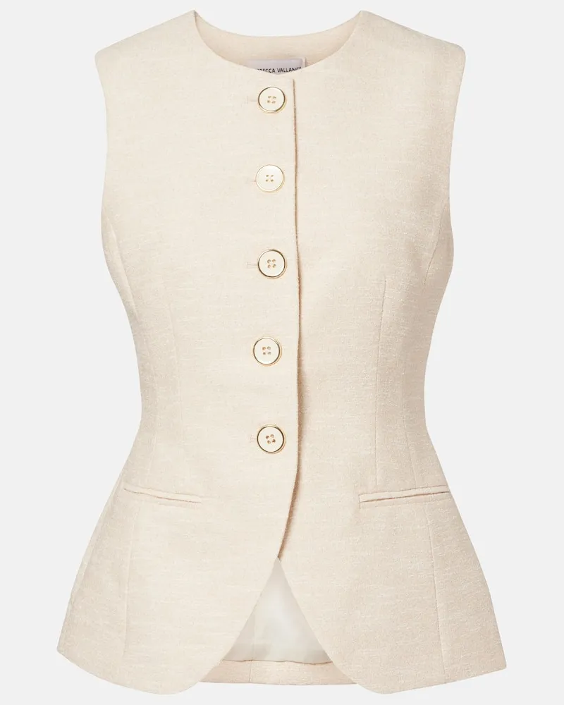 Rebecca Vallance Weste Winnie aus Tweed Beige