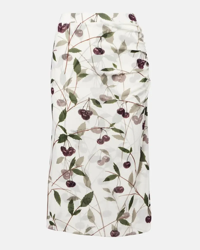 Stella McCartney Midirock aus Jersey Weiß