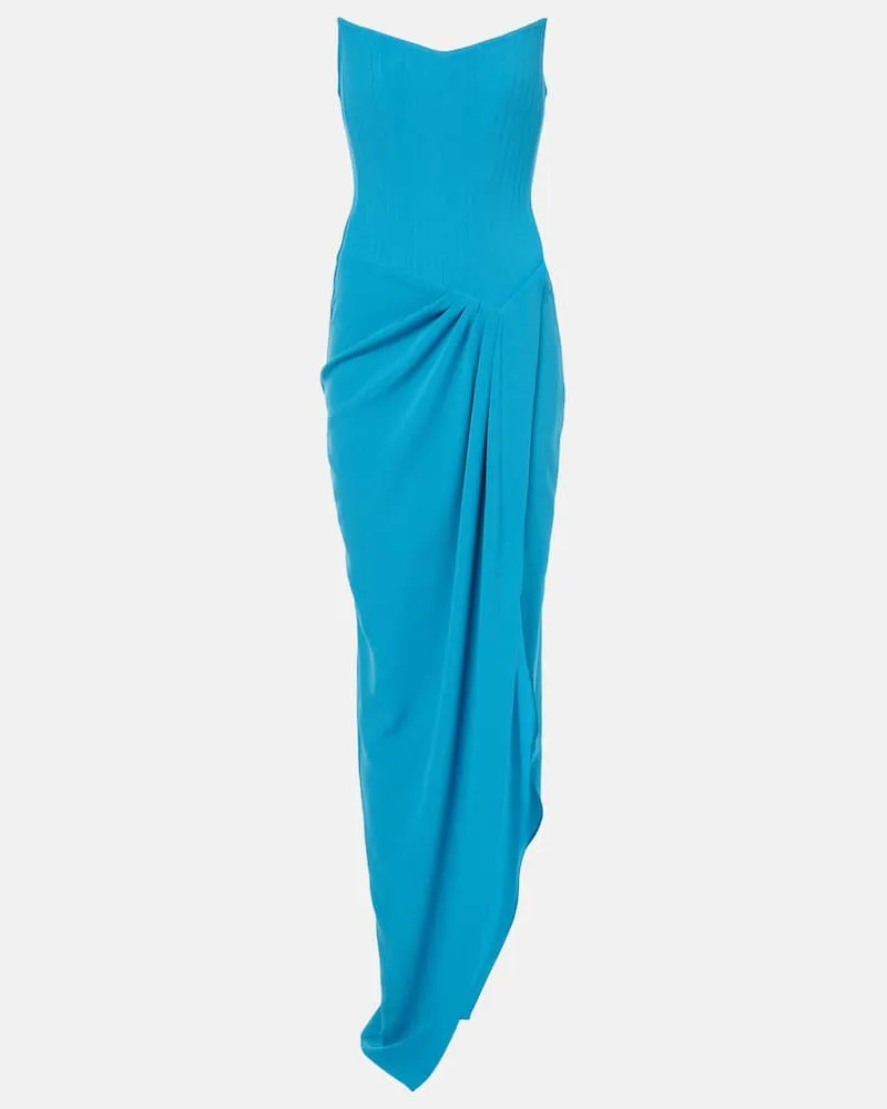 Alex Perry Robe aus Crêpe Blau