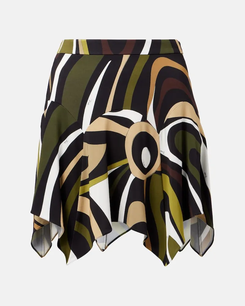Emilio Pucci Minirock Marmo aus Satin Multicolor