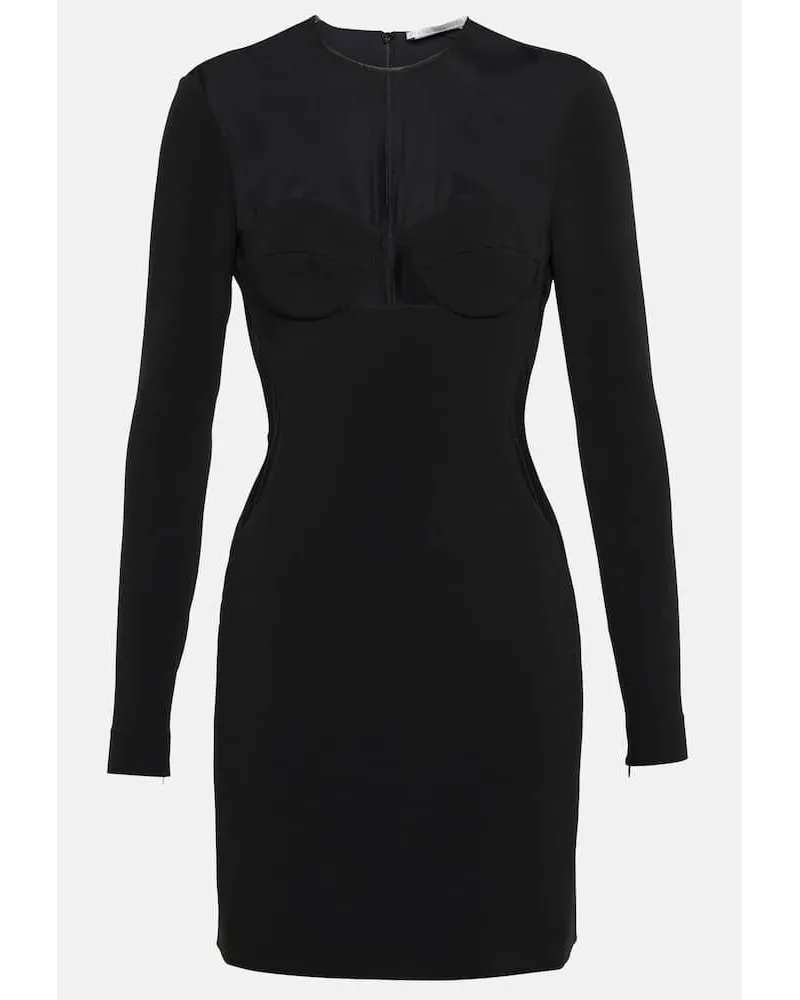 Stella McCartney Minikleid aus Crepe Schwarz