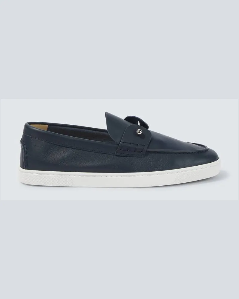 Christian Louboutin Slip-Ons Chambeliboat aus Leder Blau