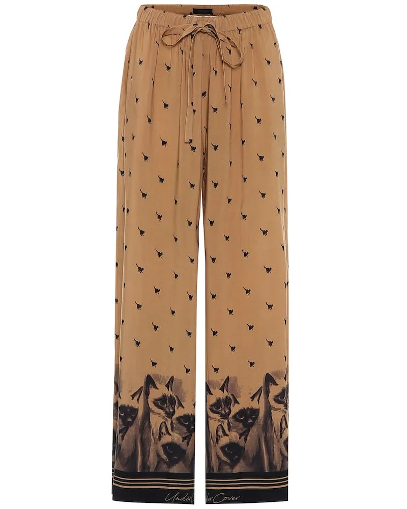 Undercover Bedruckte Hose Braun