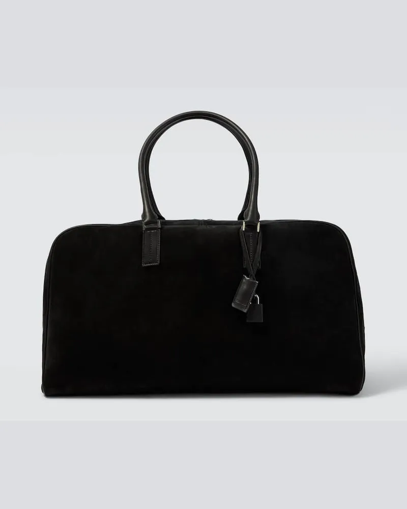 Tom Ford Weekender aus Veloursleder Schwarz