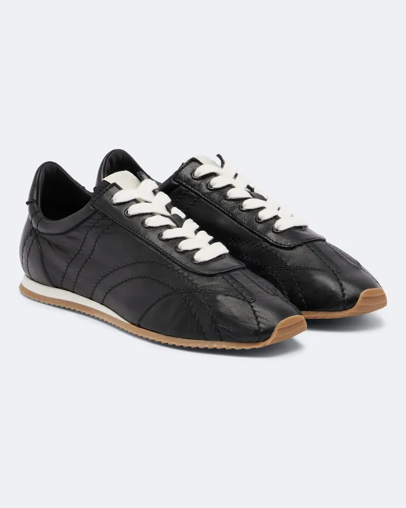 Totême Sneakers Flex aus Leder Schwarz