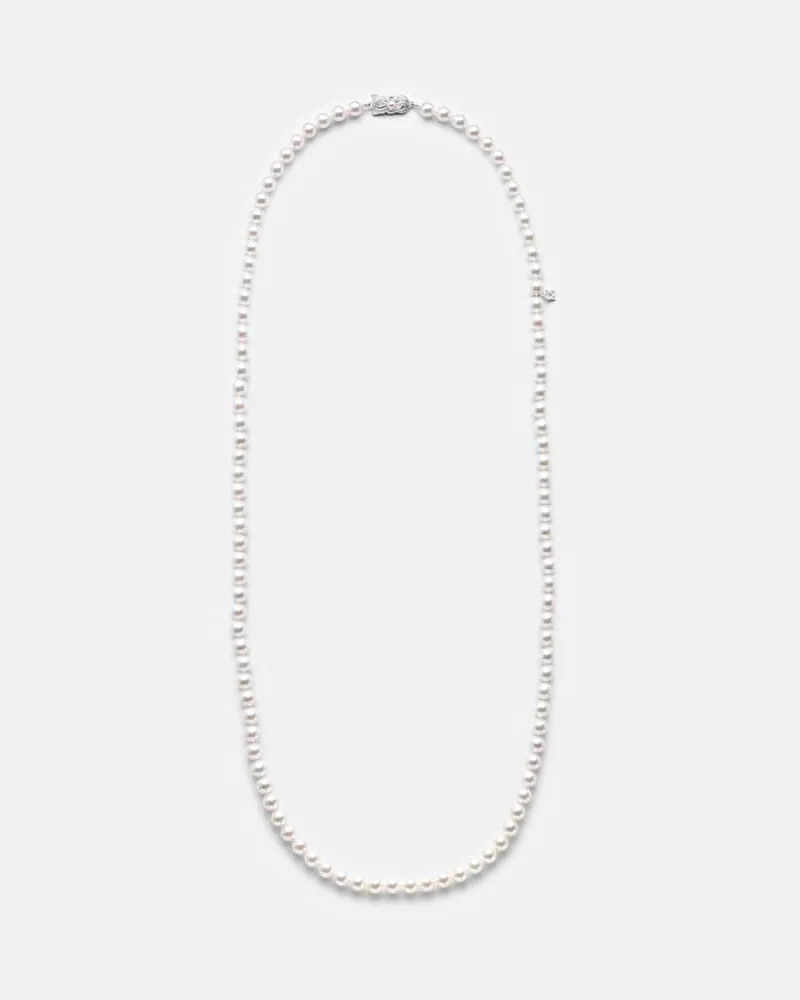 Mikimoto Halskette aus Akoyaperlen mit 18kt WeiÃgold Silber