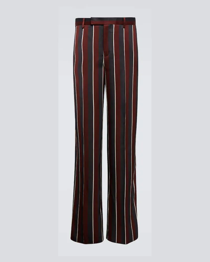 Versace High-Rise-Hose aus Crêpe Multicolor