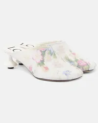 Loewe Mules Toy aus Veloursleder Weiss