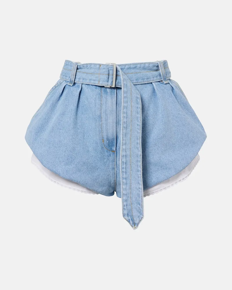 Magda Butrym High-Rise Jeansshorts Blau