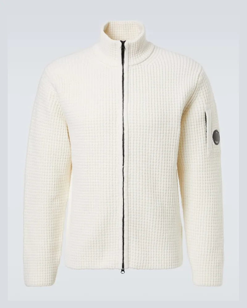 C.P. Company Jacke Lens aus einem Wollgemisch Weiß