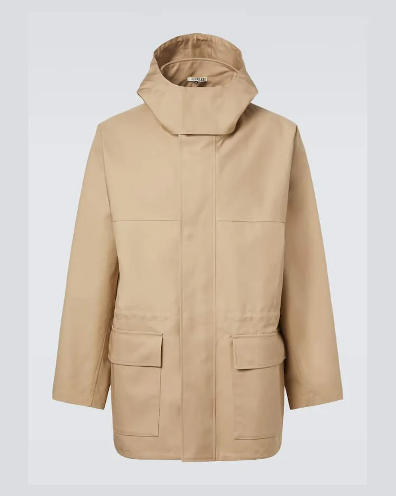 AURALEE Jacke aus Baumwoll-Gabardine Beige
