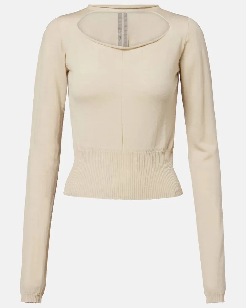 Rick Owens Top aus Schurwolle Beige