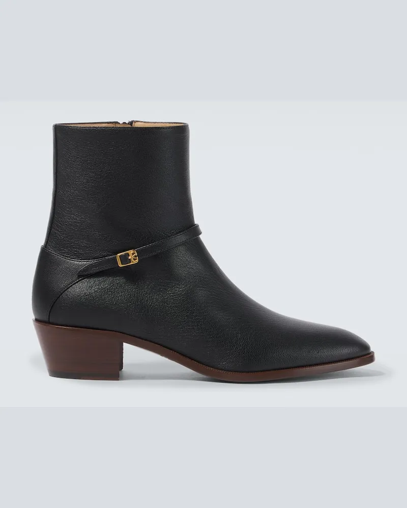 Valentino Garavani Ankle Boots Pat VLogo Signature aus Leder Schwarz