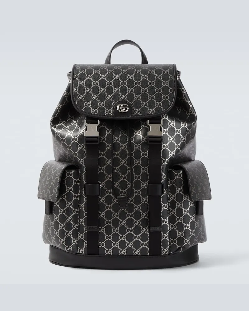 Gucci Rucksack GG mit Leder Schwarz