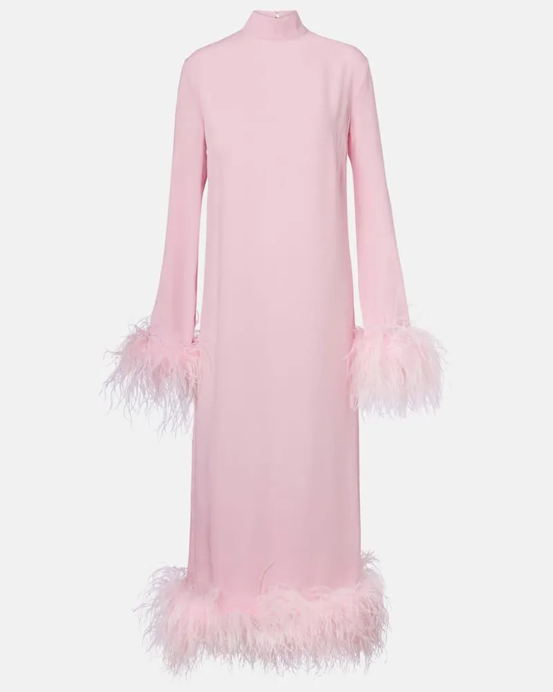 Taller Marmo Midikleid Gina aus Crêpe-Cady Rosa