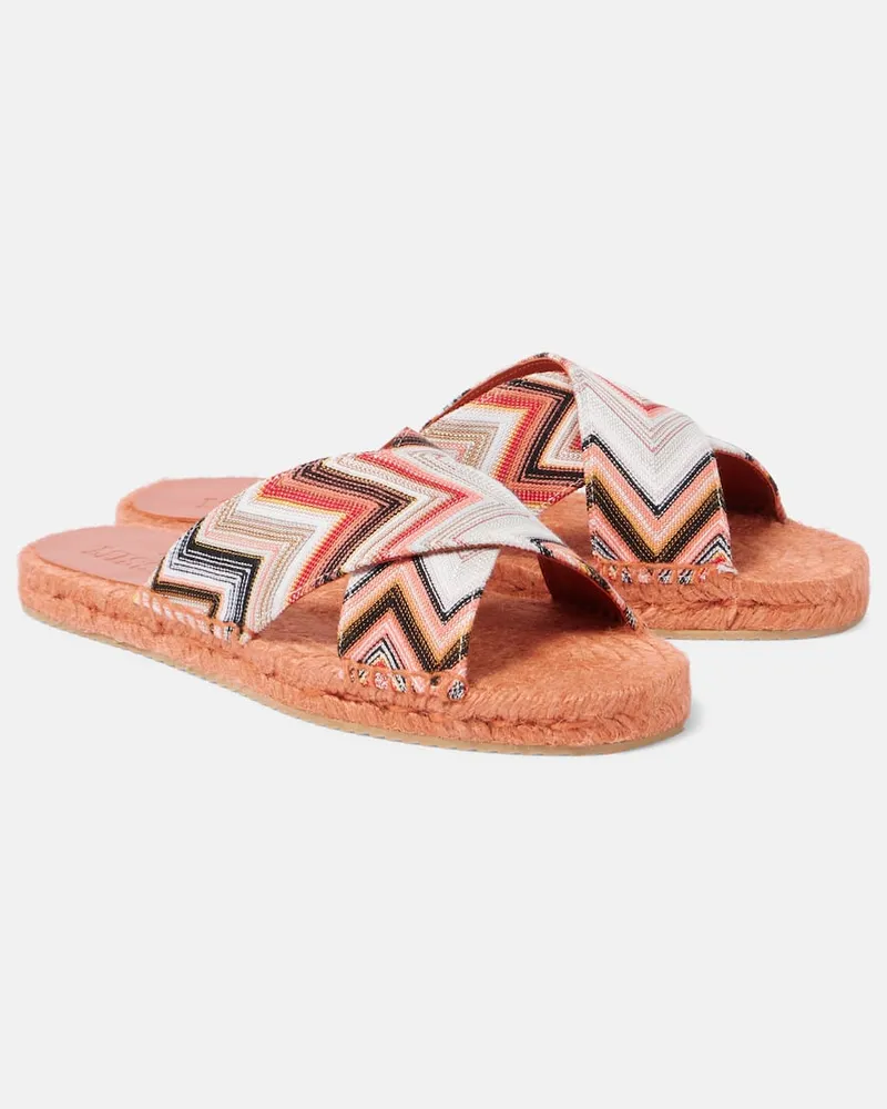 Missoni Espadrille-Sandalen Harlow aus Häkelstrick Rosa