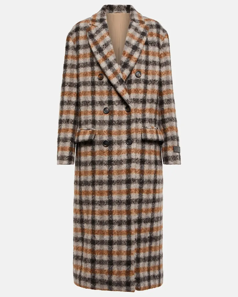 Brunello Cucinelli Doppelreihiger Mantel Braun