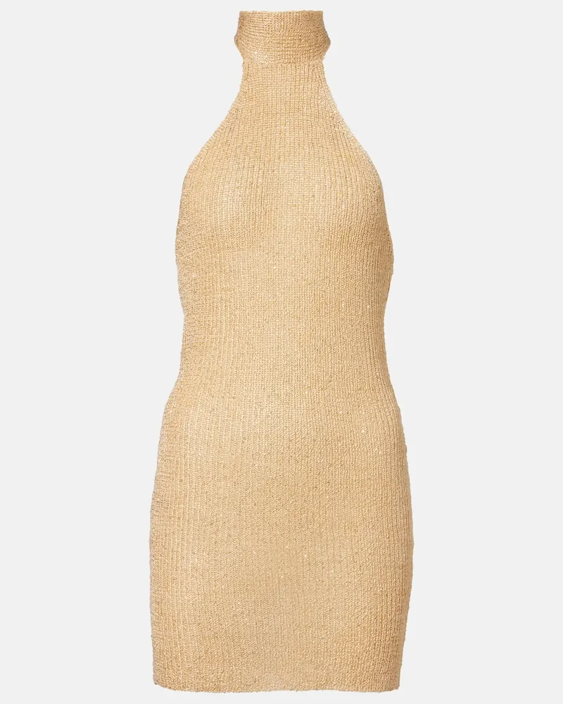 BANANHOT Minikleid Blair mit Pailletten Gelb