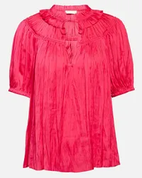 Ulla Johnson Top Eleni aus Satin Pink