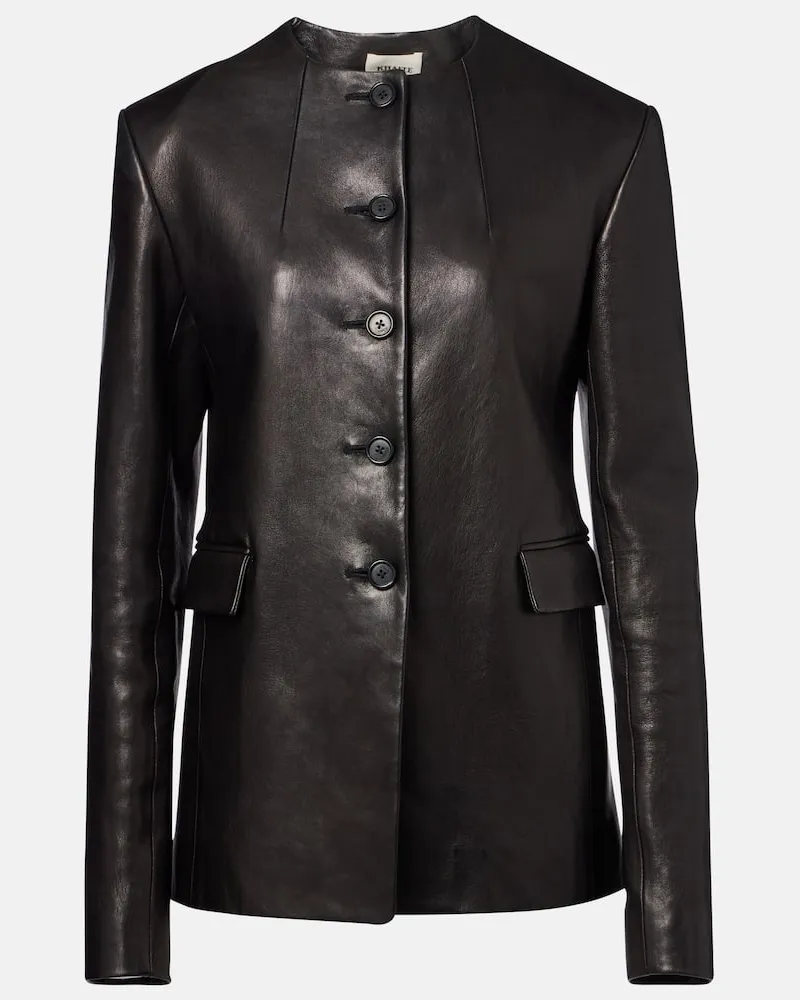 KHAITE Lederjacke Jameson Schwarz