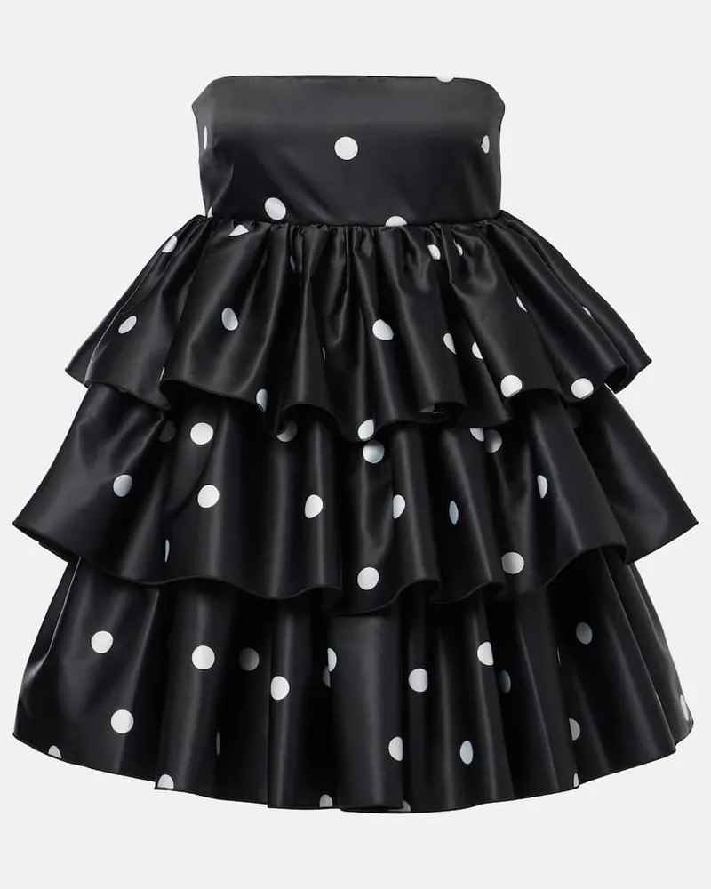 ROTATE Birger Christensen Minikleid aus Satin Schwarz