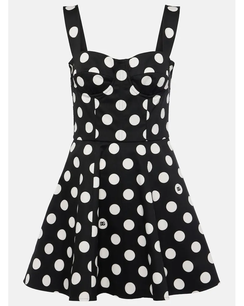 Dolce & Gabbana Minikleid aus einem Baumwollgemisch Schwarz