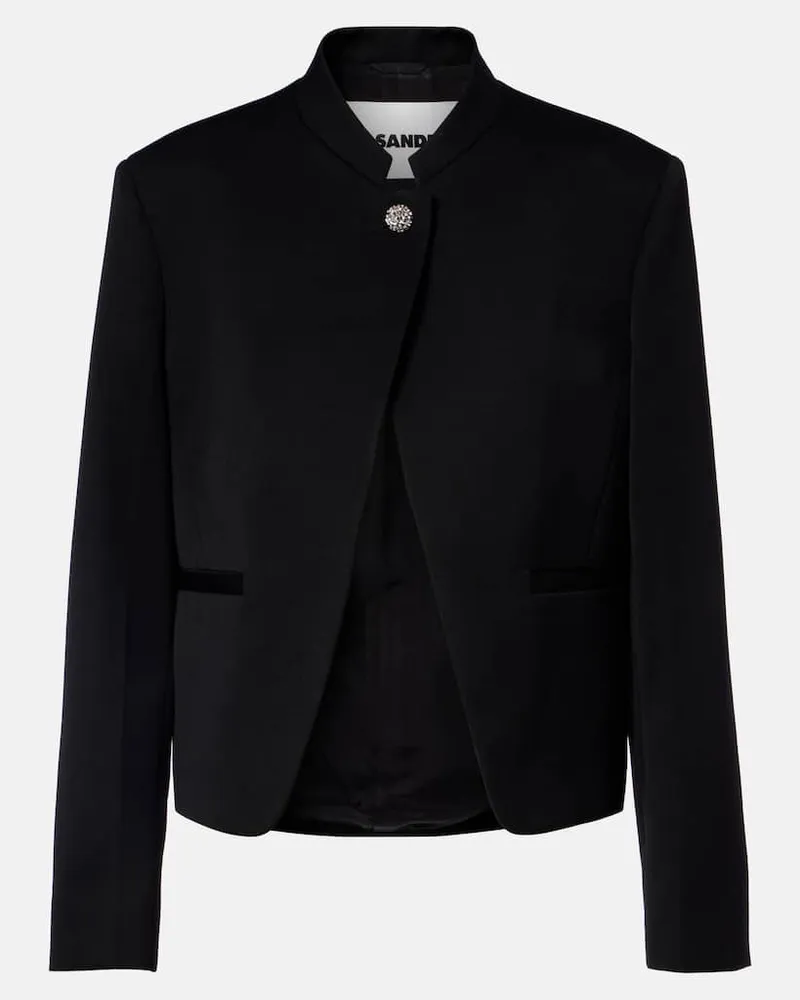 Jil Sander Jacke aus Wolle Schwarz
