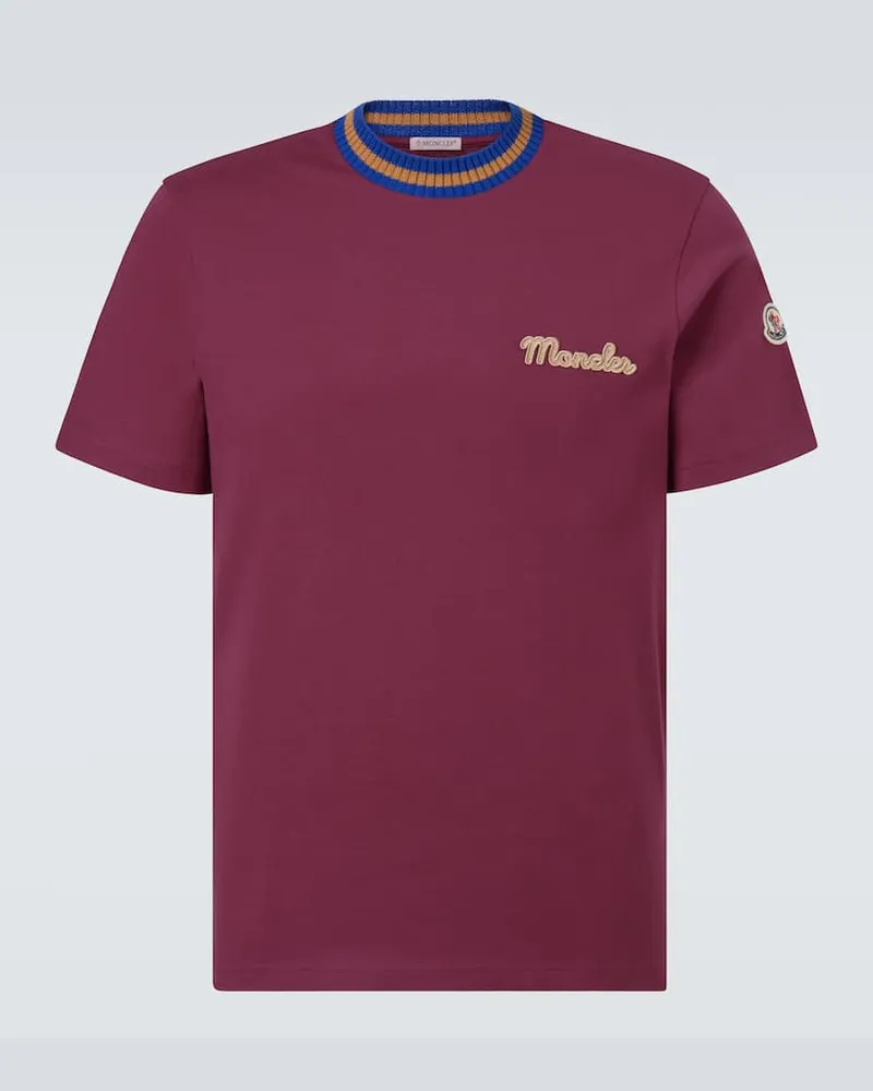 Moncler T-Shirt aus Baumwolle Rot