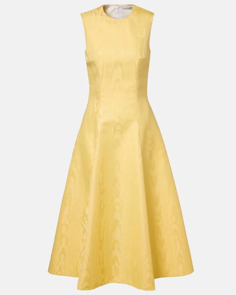 EMILIA WICKSTEAD Midikleid Mara aus Moiré Gelb