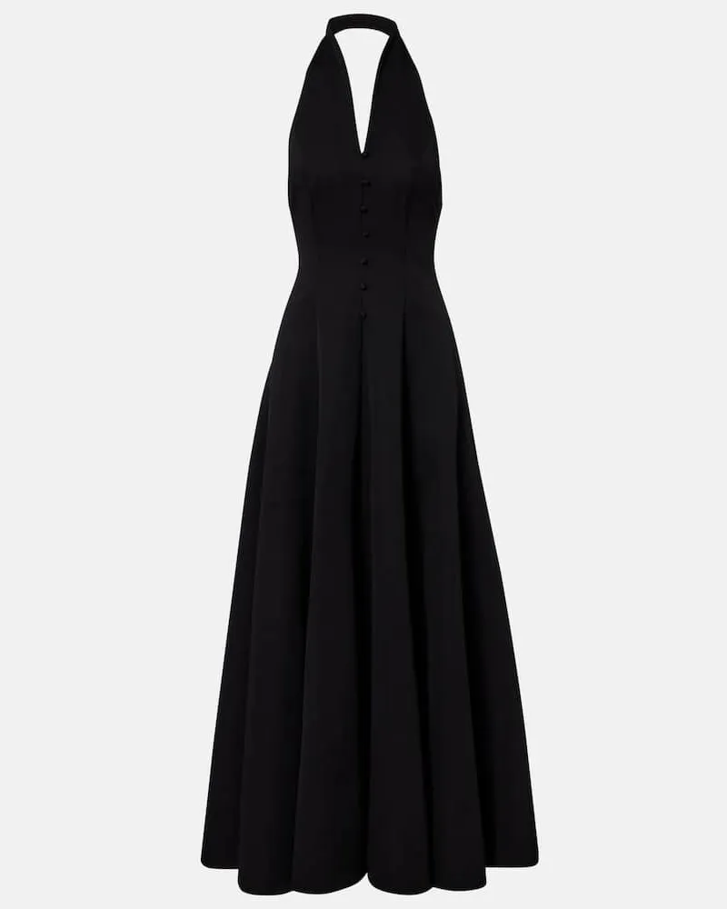 STAUD Cocktailkleid Stella aus einem Baumwollgemisch Schwarz