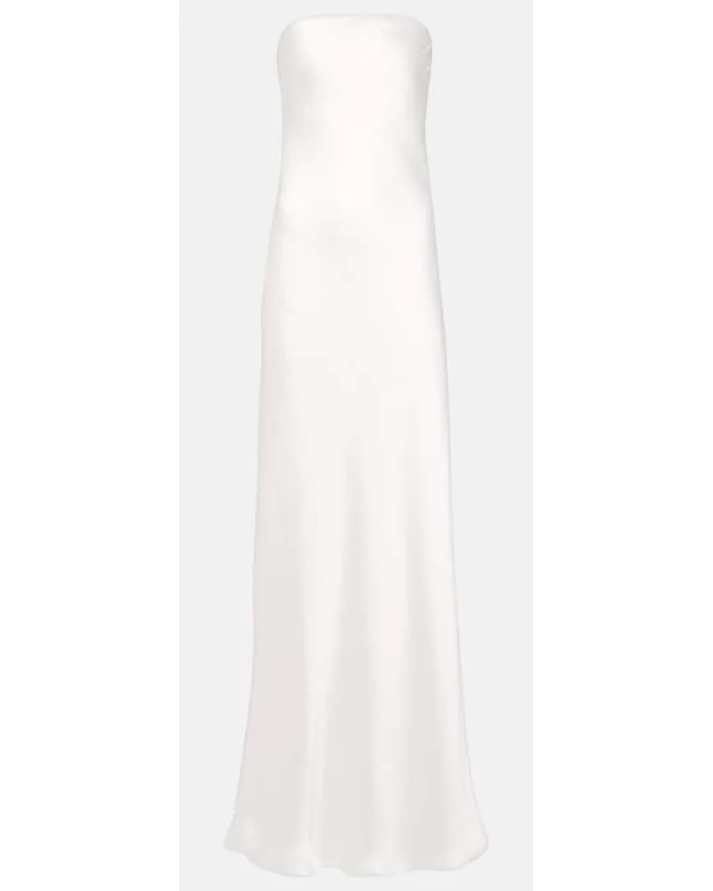 Norma Kamali Robe aus Satin Weiss