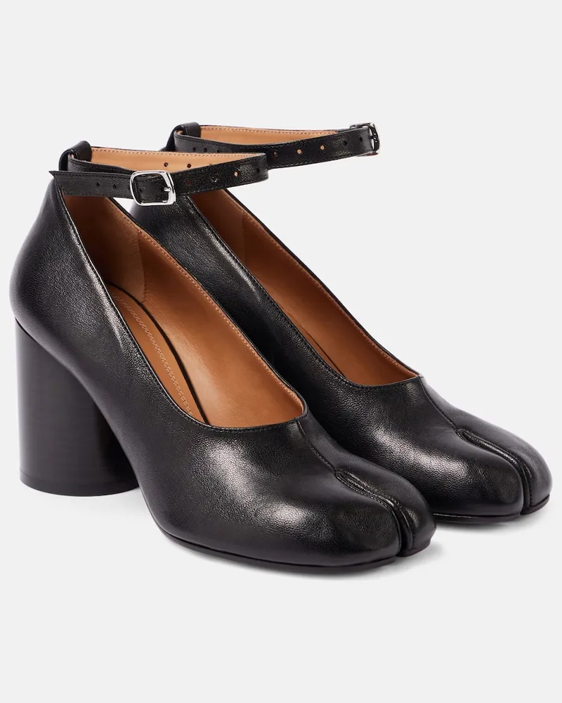 Maison Margiela Pumps Tabi aus Leder Schwarz