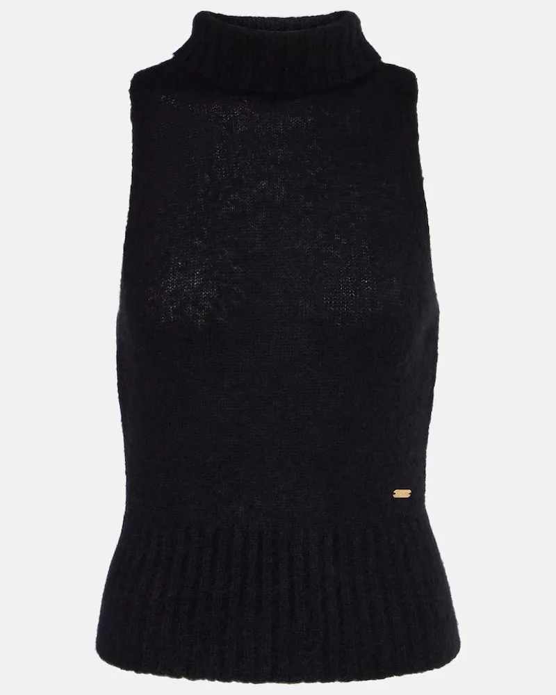 Tom Ford Top aus Kaschmir und Seide Schwarz