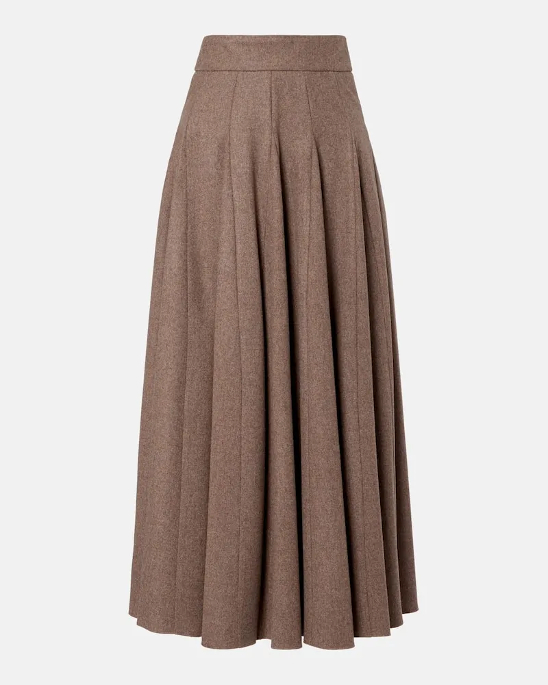 Max Mara Maxirock Bellico aus Wolle Braun