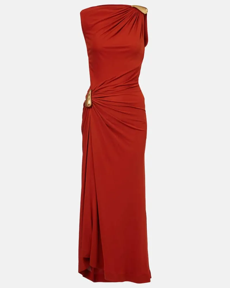 Bottega Veneta Maxikleid aus Jersey Orange
